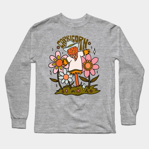 Capricorn Scarecrow Long Sleeve T-Shirt by Doodle by Meg